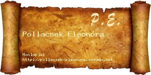 Pollacsek Eleonóra névjegykártya